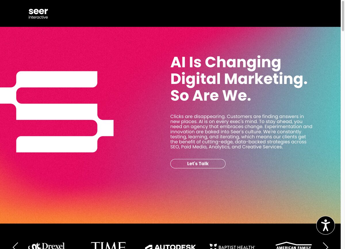 Seer Interactive homepage