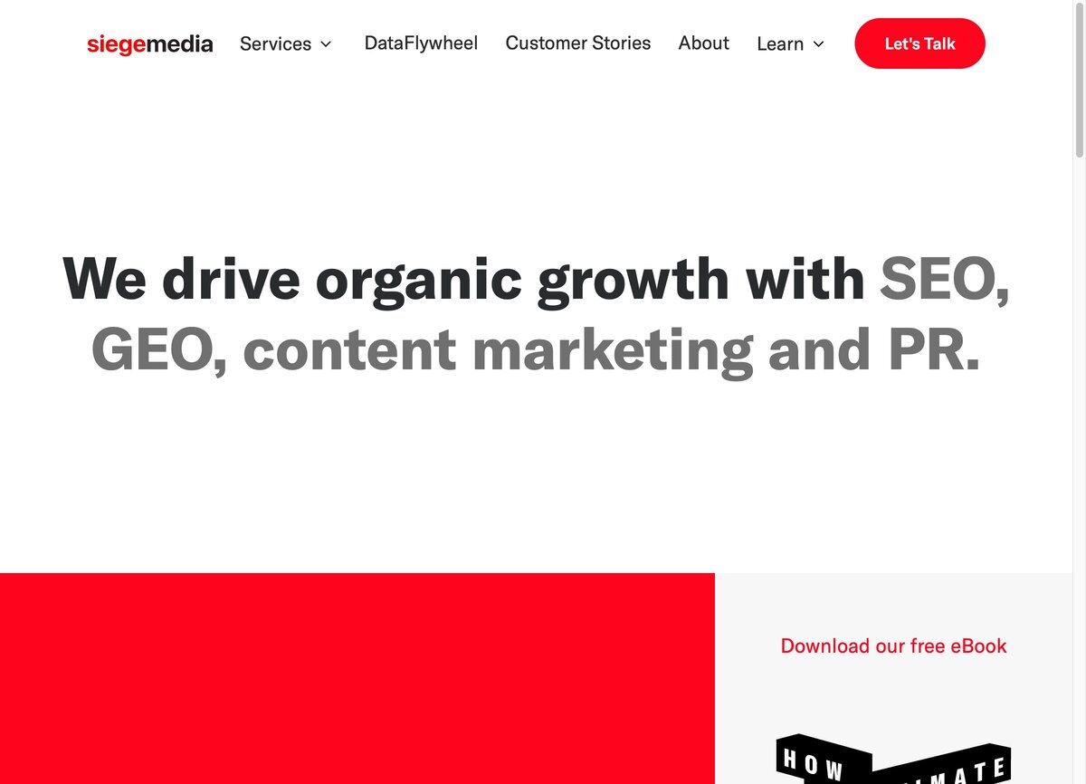 Siege Media homepage