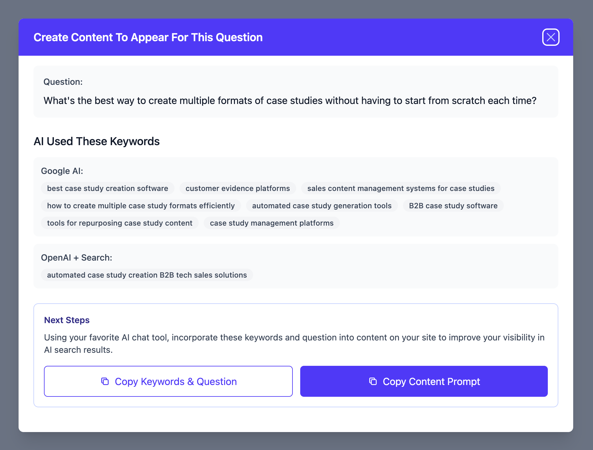 Boost AI visibility recommendations